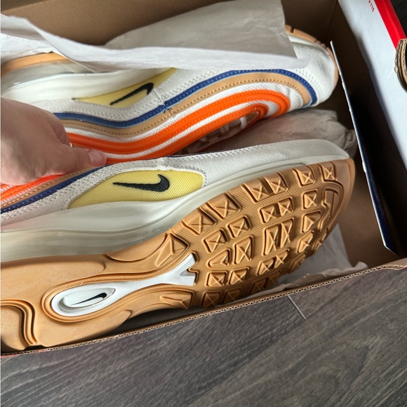 Nike Air Max 97 - Orange, Blue, and White- Men or Women - Picture 3 of 4